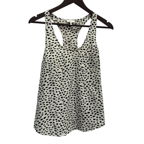 Joie 100% Silk Beige Black Racer Back Camisole Tank Size XS - Picture 2 of 11